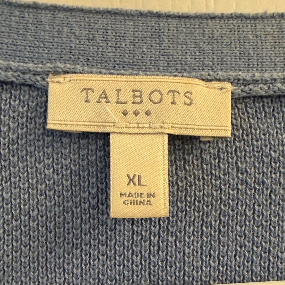 Talbots Blue Button-Up Cardigan - Picture 2 of 3